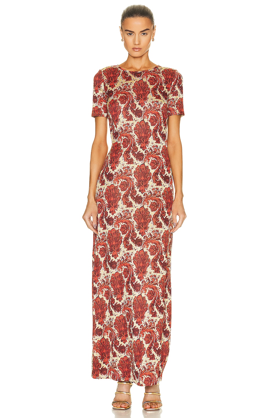 Image 1 of RABANNE Maxi Dress in Jersey Grunge Tapestry