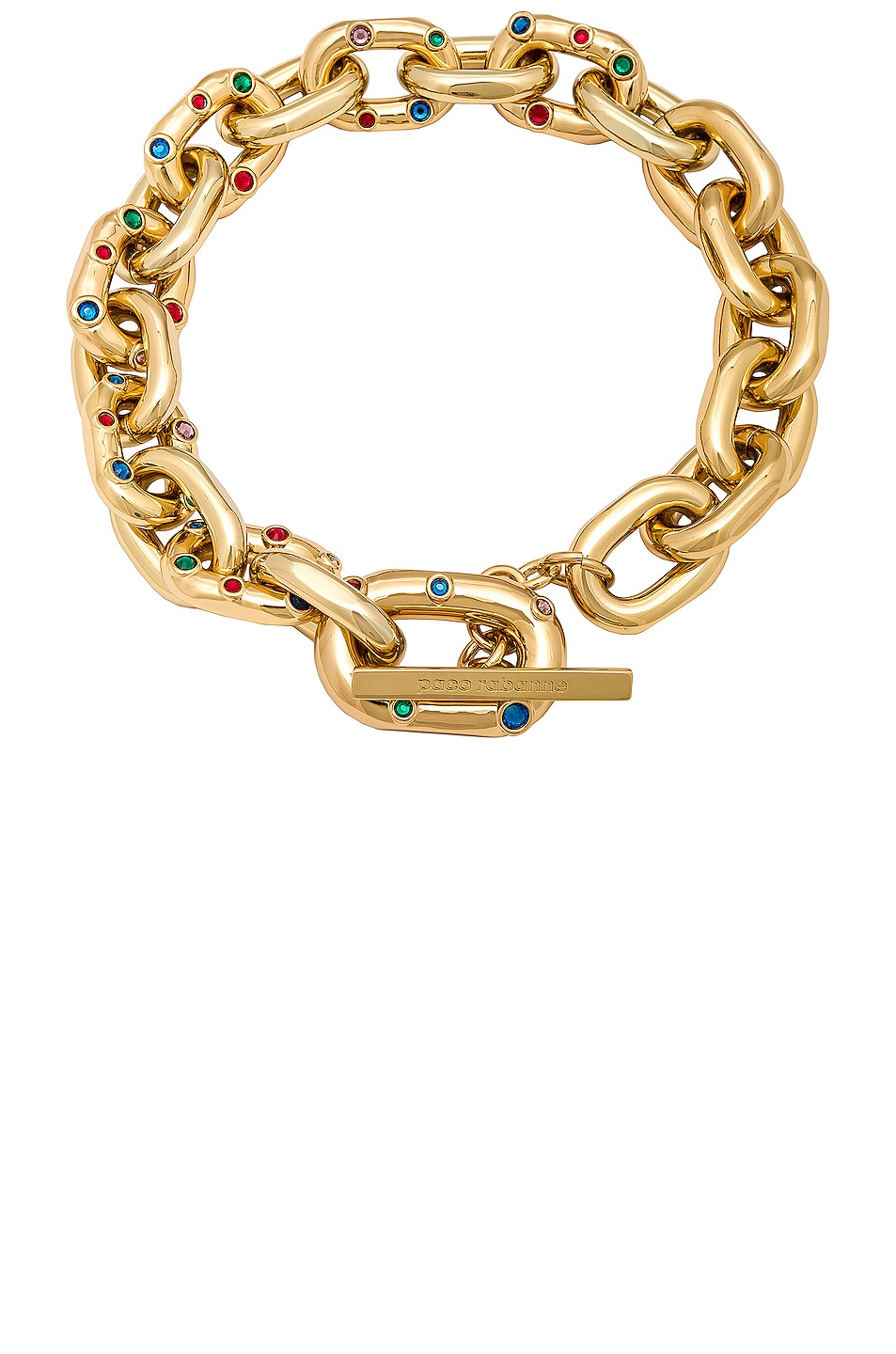 Image 1 of RABANNE XL Link Necklace in Multi Gold