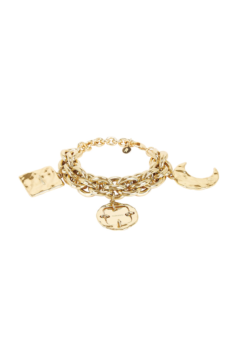 Shop Rabanne Charm Chain Bracelet In Gold