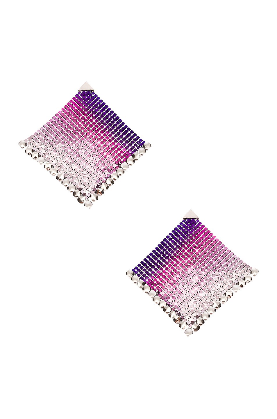 Image 1 of RABANNE Pixel Flow Earrings in Purple Liquid Neon