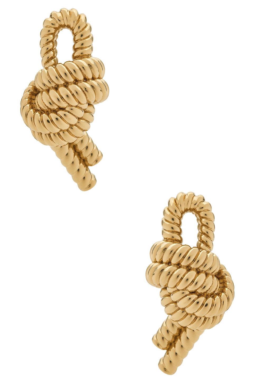Image 1 of RABANNE Twisted Dangle Earrings in GOLD