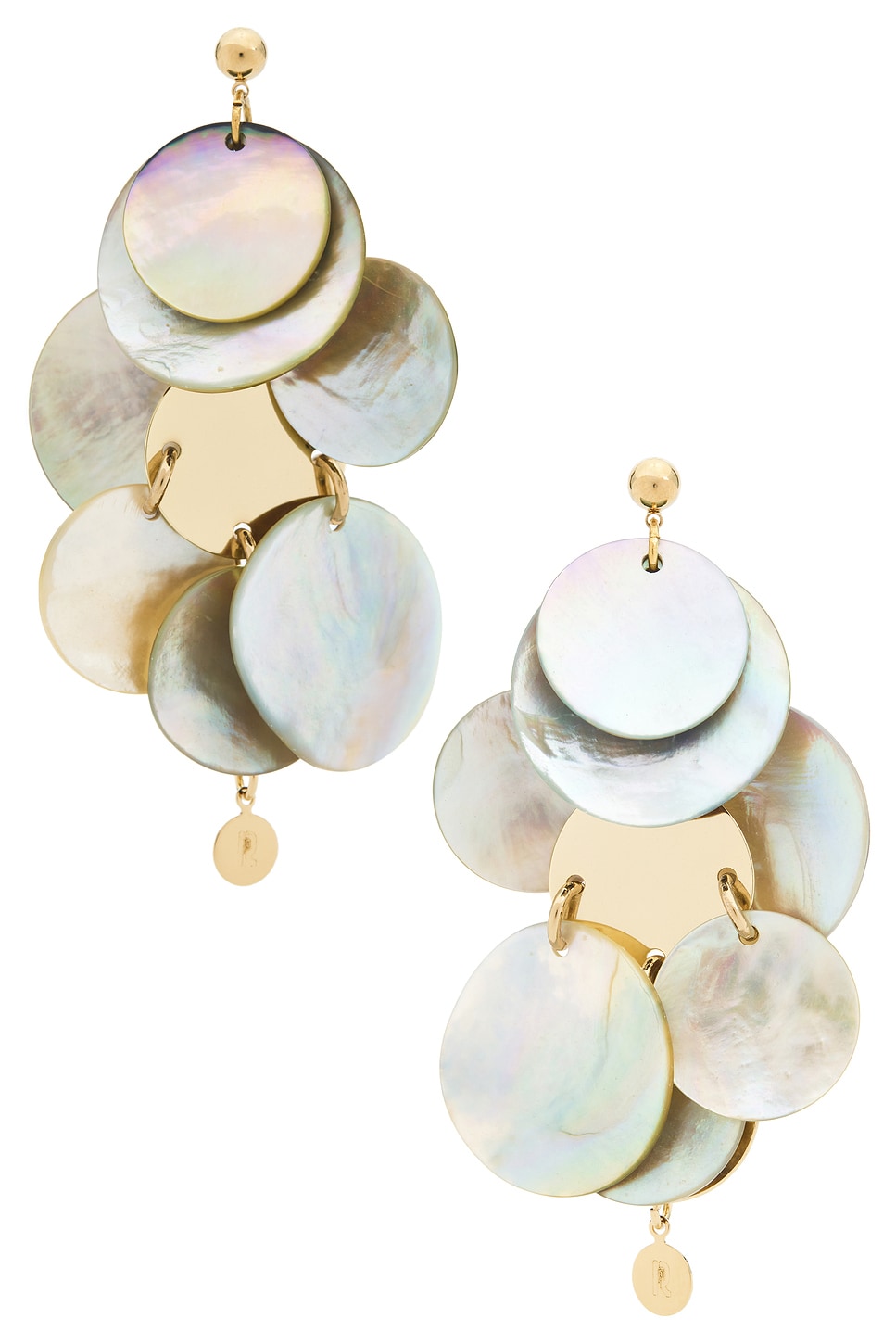 Image 1 of RABANNE Dangle Earrings in NACRE