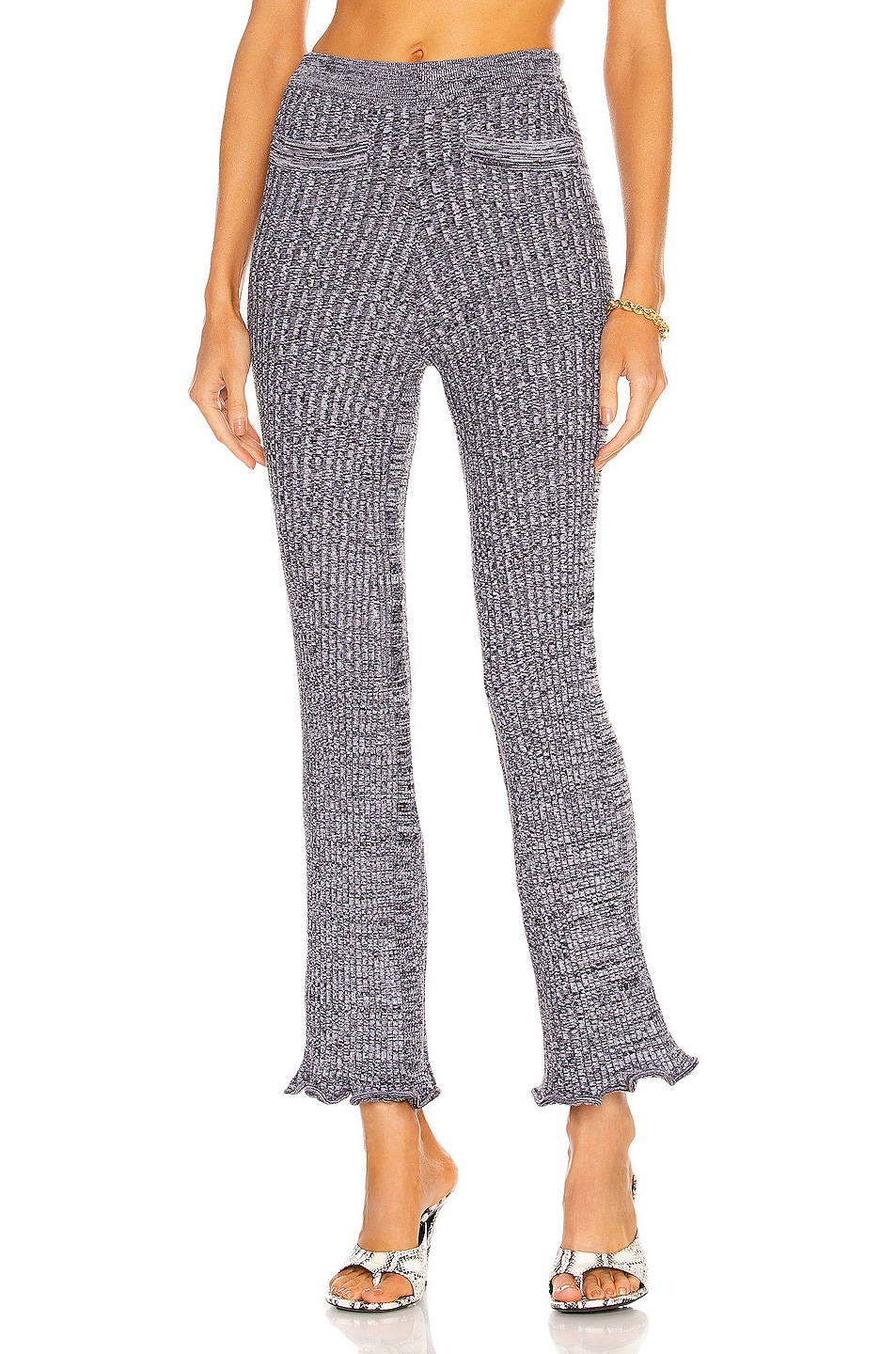 Image 1 of RABANNE Knit Pant in Black & White