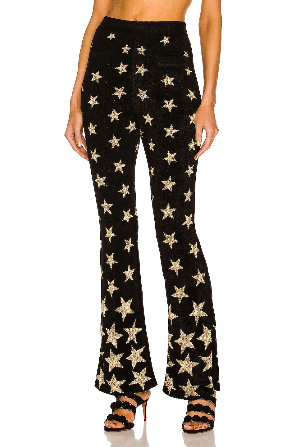 Image 1 of RABANNE Star Flare Pant in Light Gold & Black