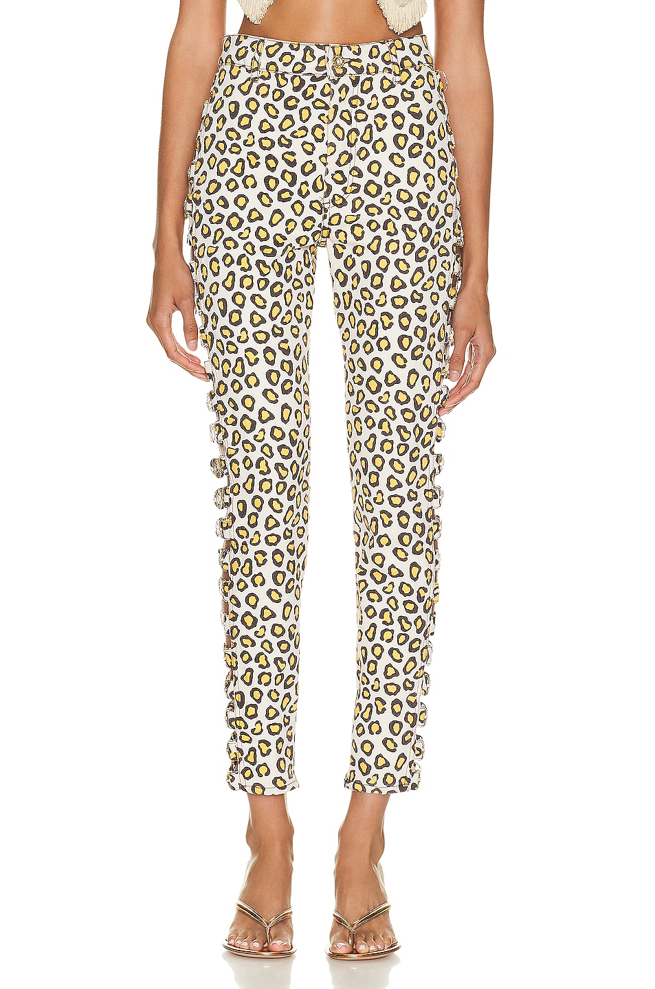 Image 1 of RABANNE Skinny Pant in Leopard Natural