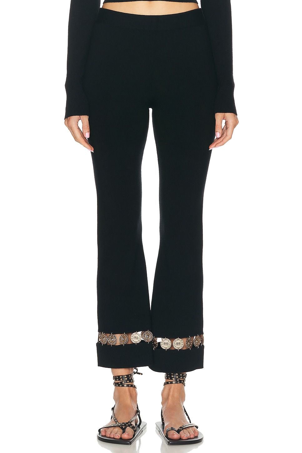Image 1 of RABANNE Embellished Pant in Black