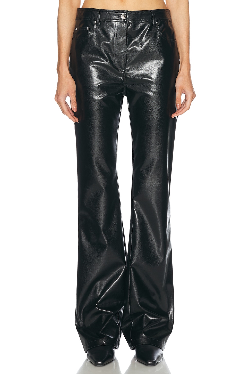 Faux Leather Pant in Black