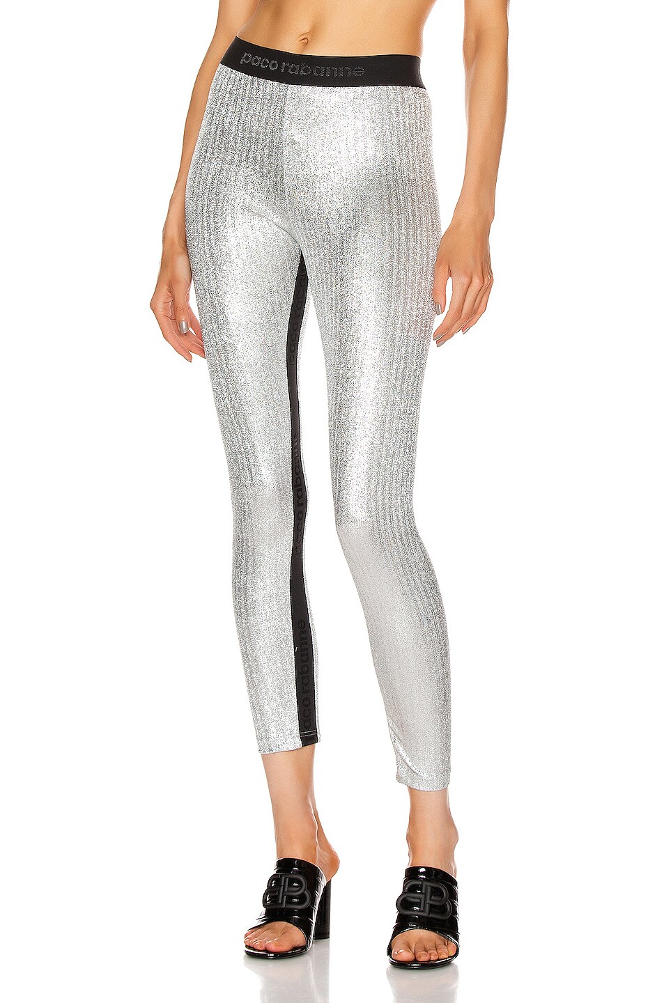 Image 1 of RABANNE Metallic Pant in Silver