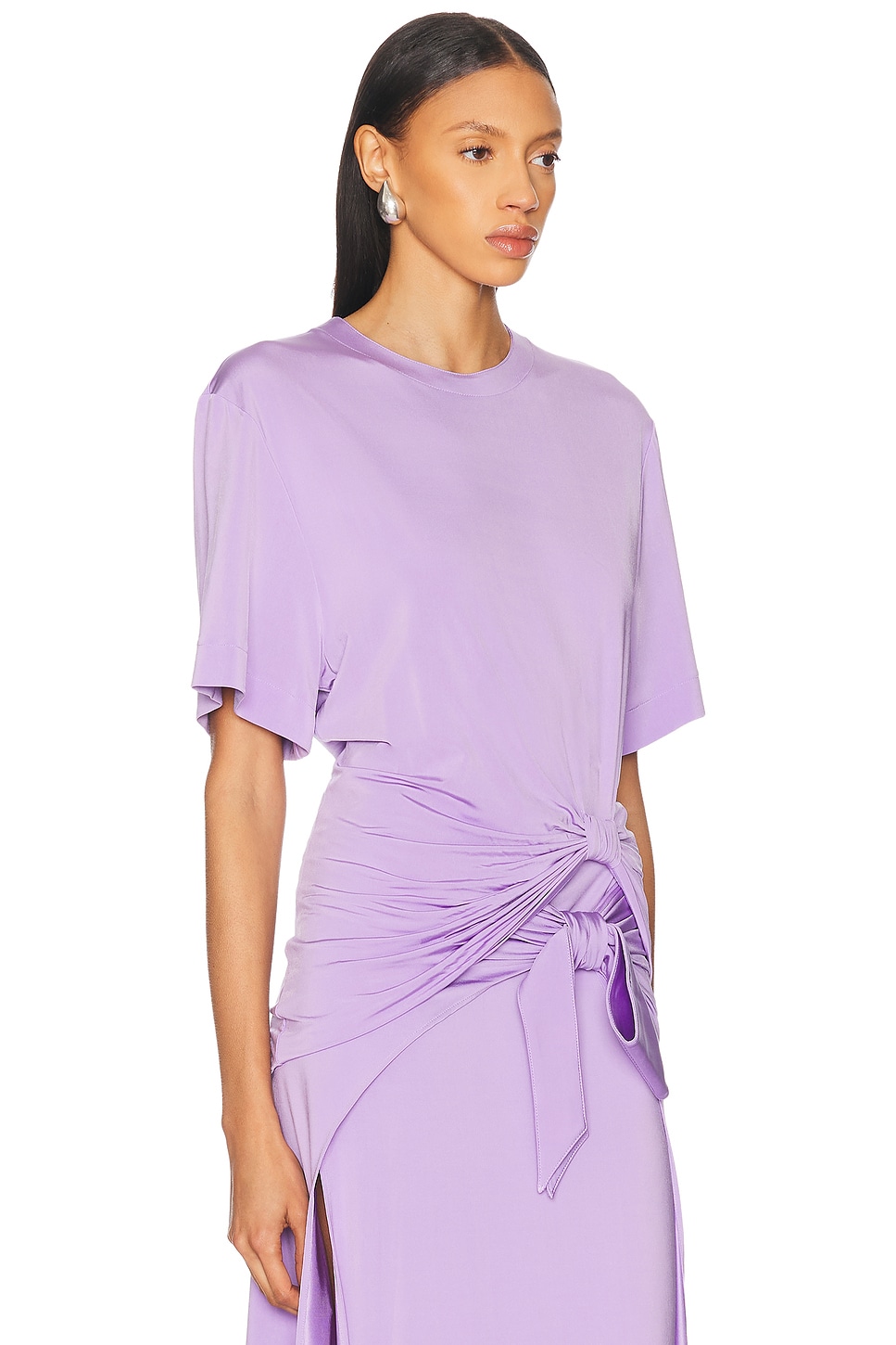 Rabanne Tie Short Sleeve Top