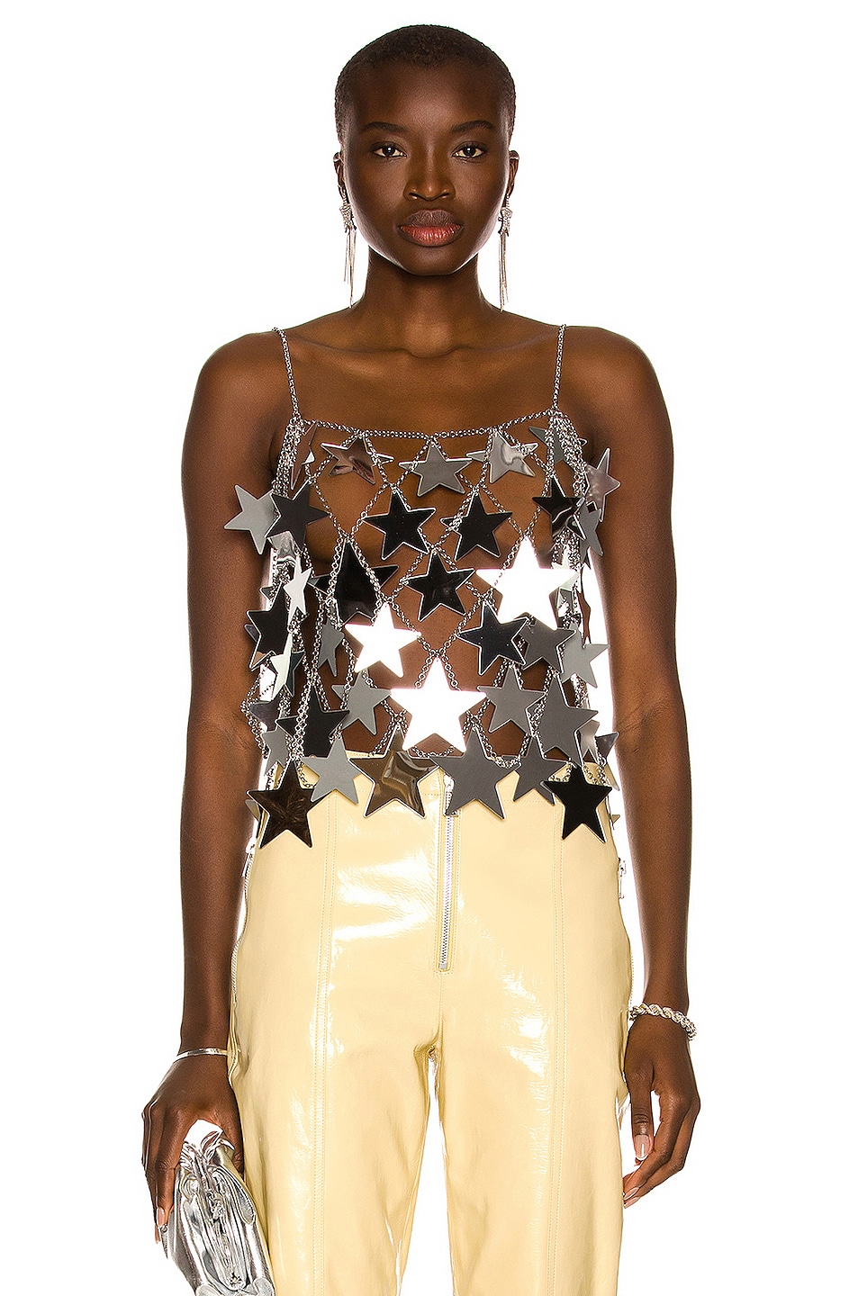 Image 1 of RABANNE Star Cami Top in Silver