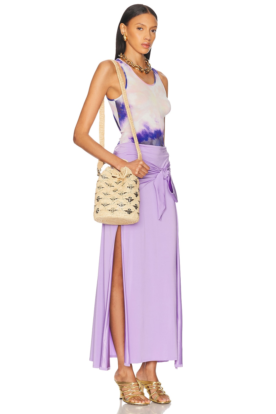 Rabanne Crochet Two Way Bucket Bag