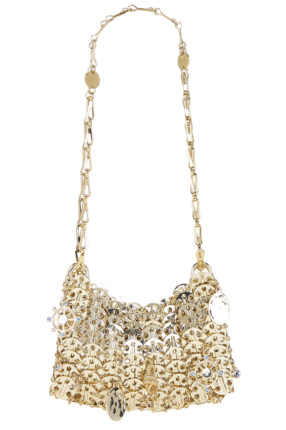Iconic Nano Shoulder Bag in Metallic Gold