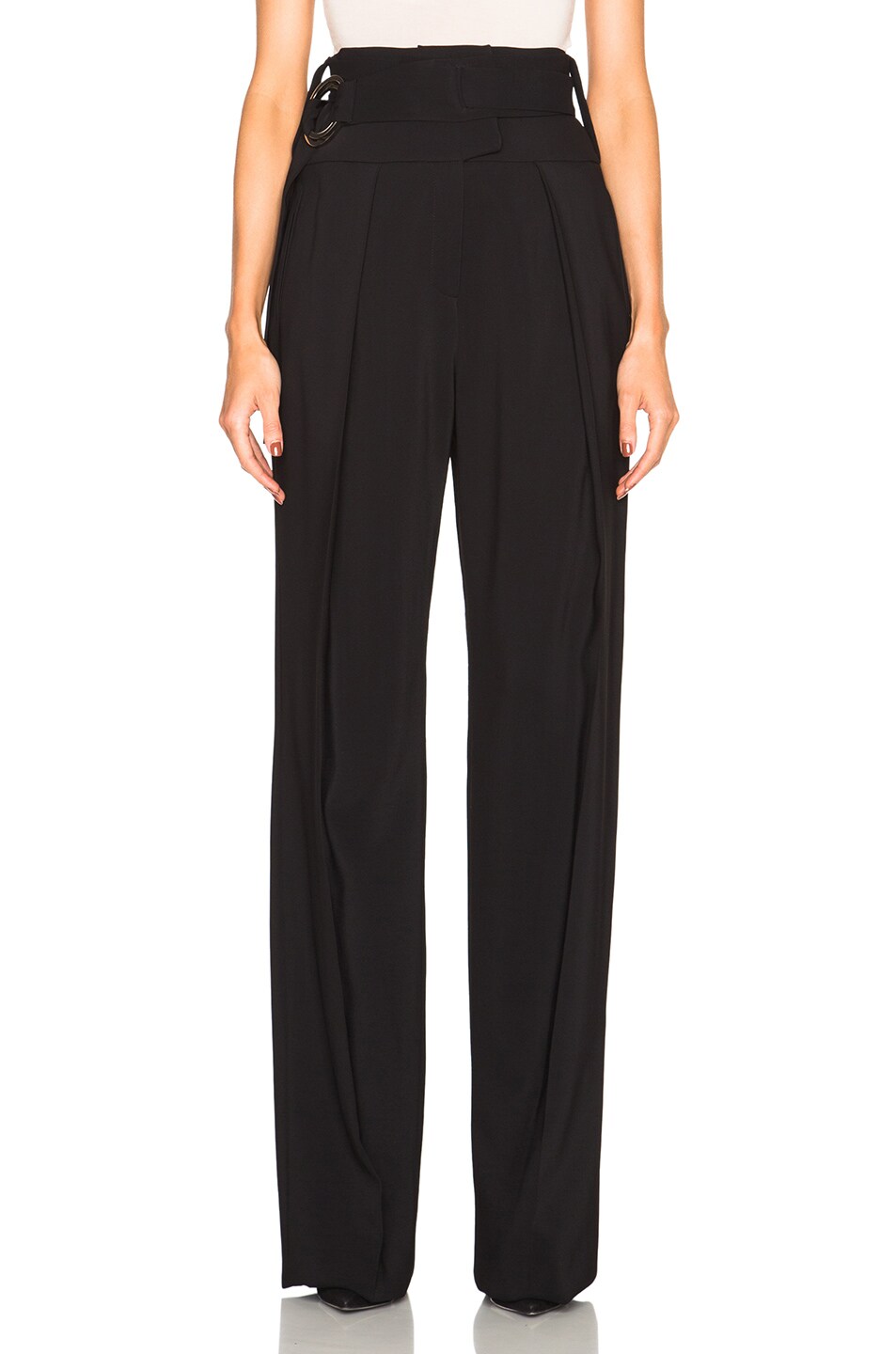 Image 1 of Preen by Thornton Bregazzi Lexie Trousers with Belt in Black