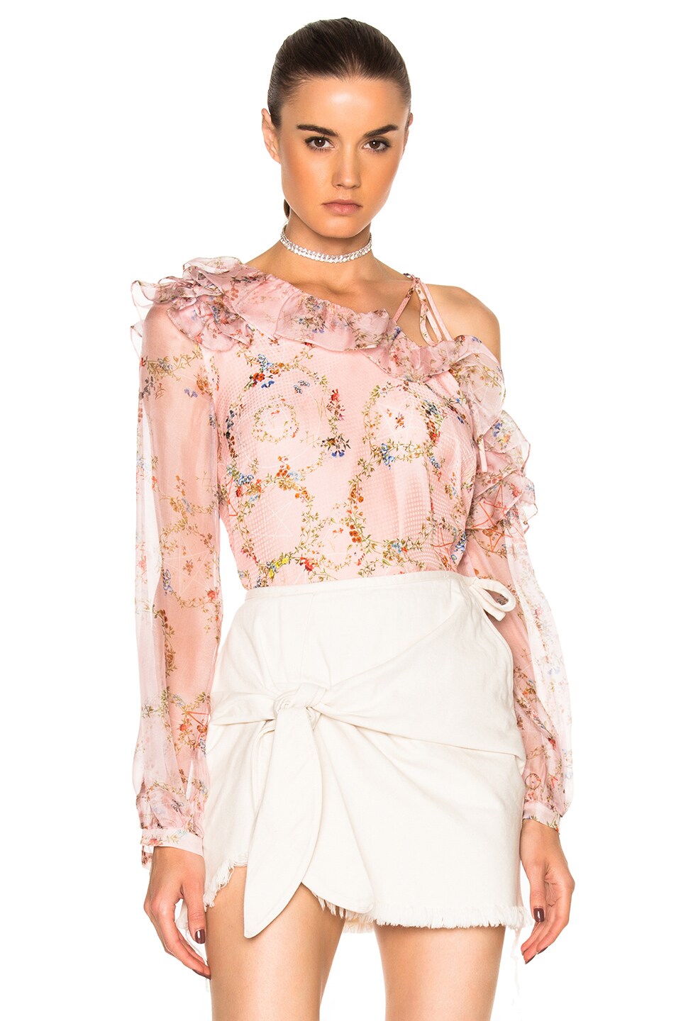 Image 1 of Preen by Thornton Bregazzi Daralis Top in Flower Ring Pink
