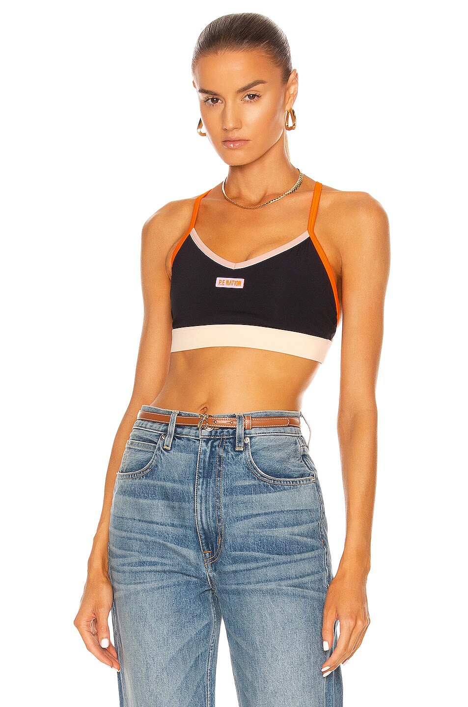Image 1 of P.E Nation Game Card Sports Bra in Black