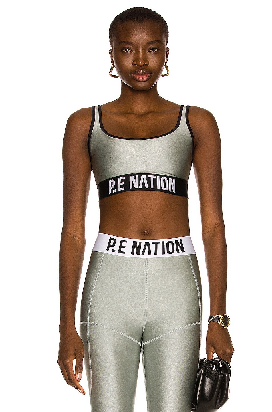 Image 1 of P.E Nation Set Match Sports Bra in Mirage Gray