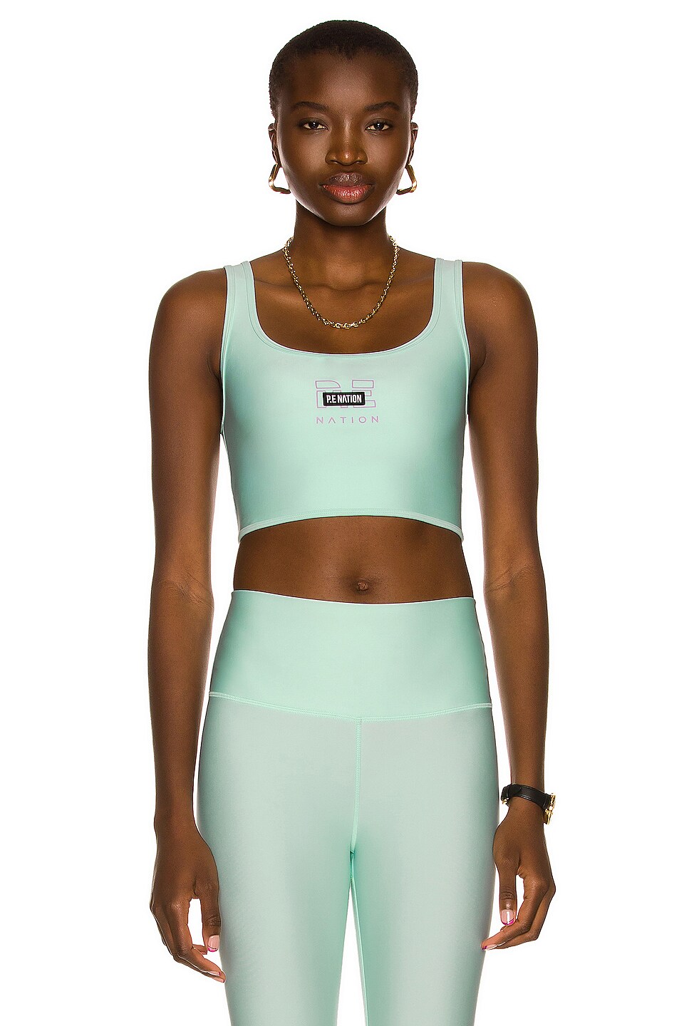 Image 1 of P.E Nation Grand Stand Sports Bra in Blue