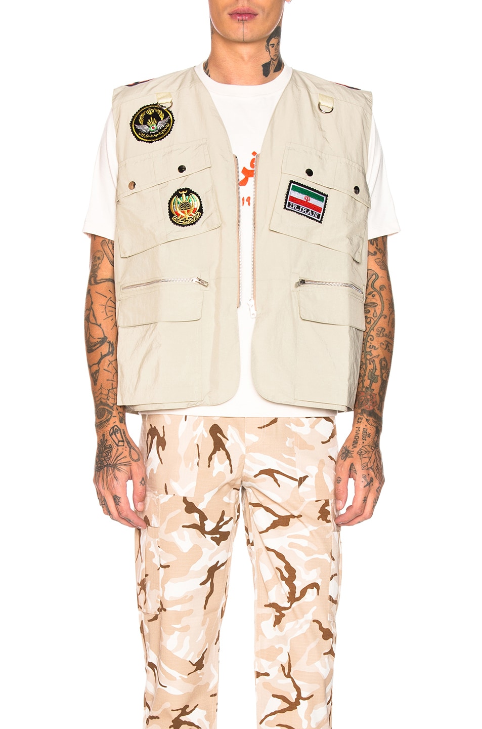 Image 1 of Paria Farzaneh Military Man Tactical Vest in Beige