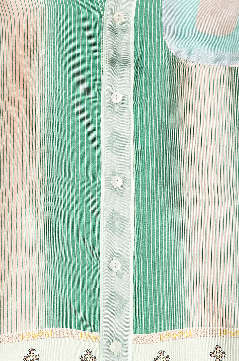 PIERRE-LOUIS MASCIA Size S Green Multi Color Floral Silk Camp Short Sleeve Shirt