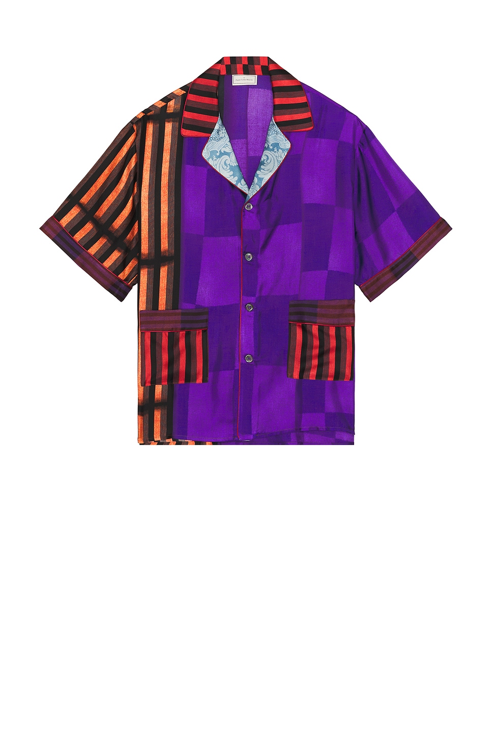 Image 1 of Pierre-Louis Mascia Short Sleeve Shirt in Purple Multi