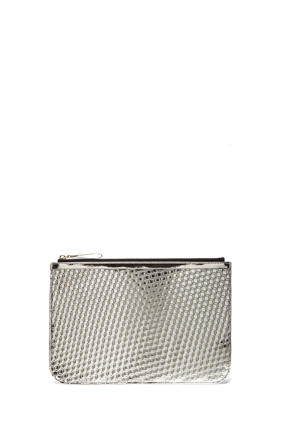 Image 1 of Pierre Hardy Large Patent Pouch in Silver