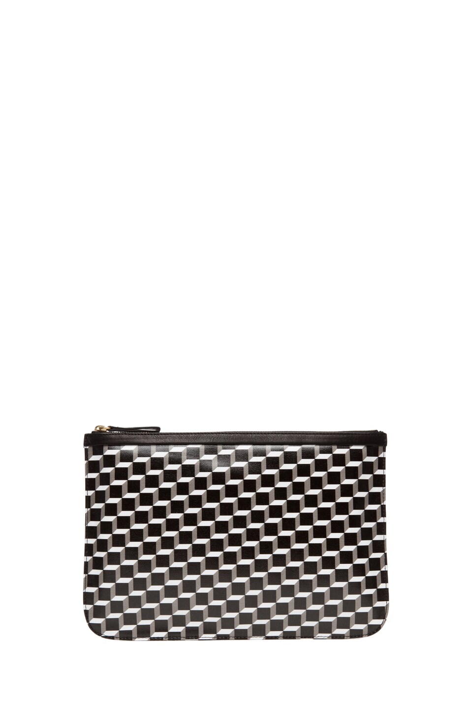 Image 1 of Pierre Hardy Canvas Cube Pouch in Black & Black