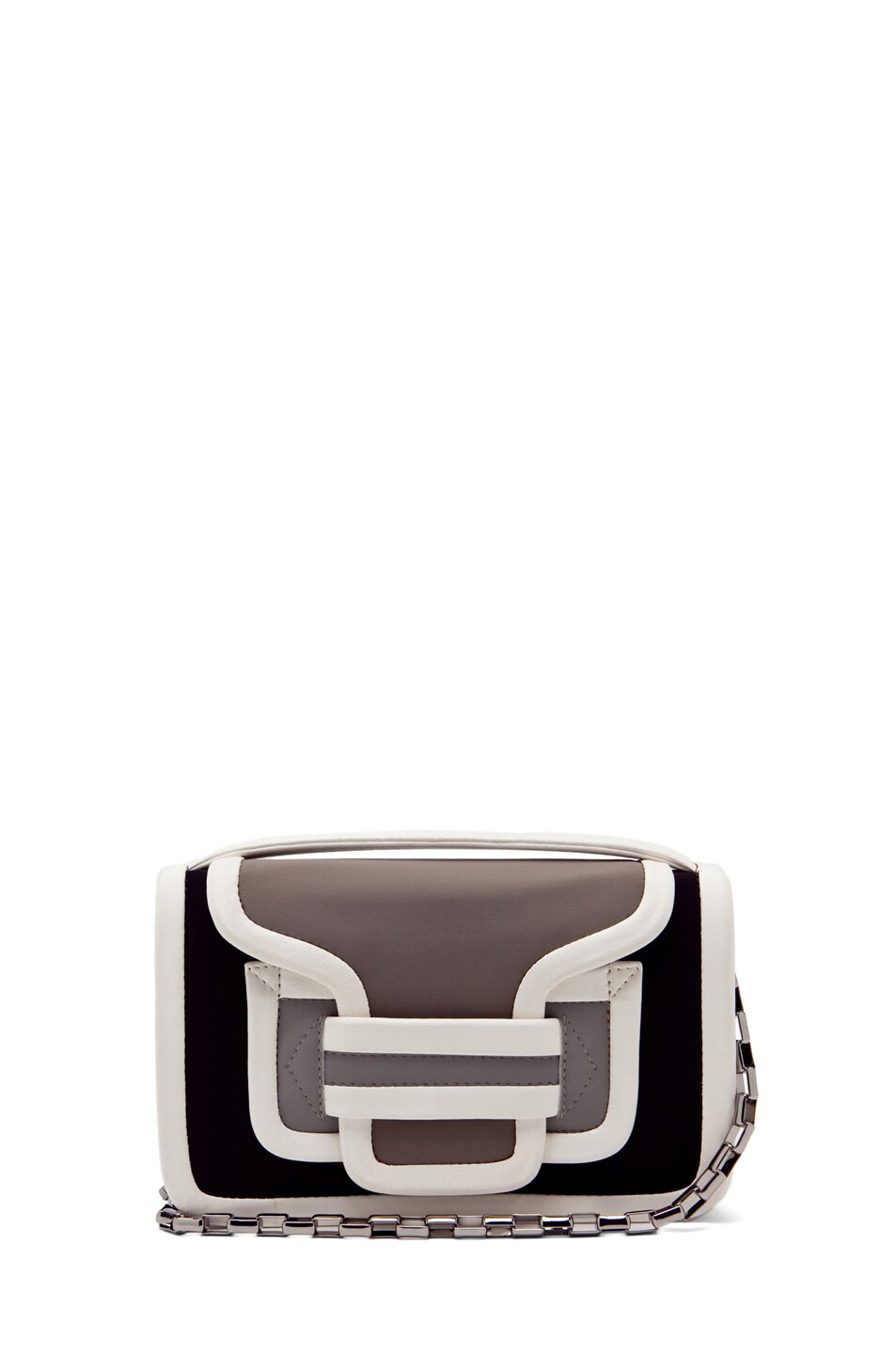 Image 1 of Pierre Hardy Mini Quad Bag in Quadri & Black