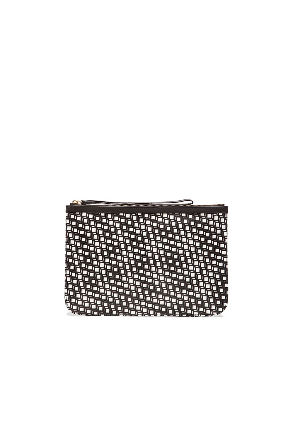 Image 1 of Pierre Hardy Large Snake Cube Print Pouch in Black & White