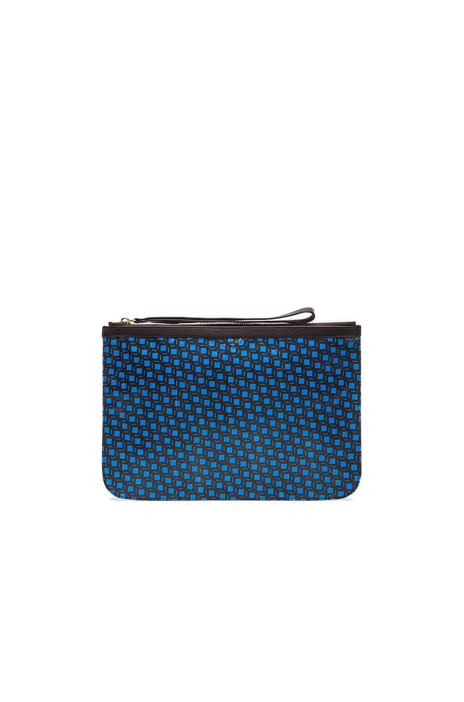 Image 1 of Pierre Hardy Large Snake Cube Print Pouch in Blue