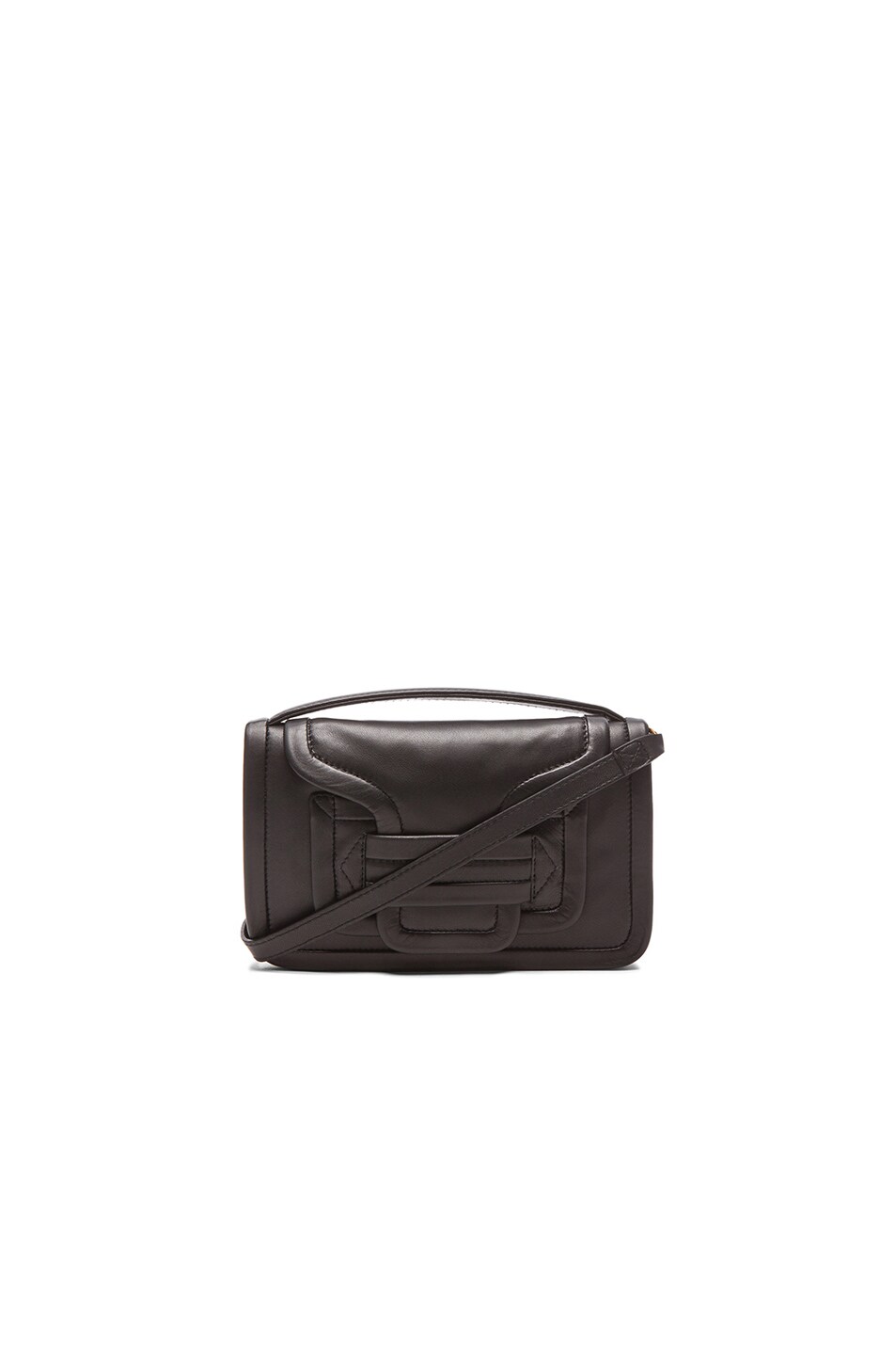 Image 1 of Pierre Hardy Alpha Leather Clutch in Black