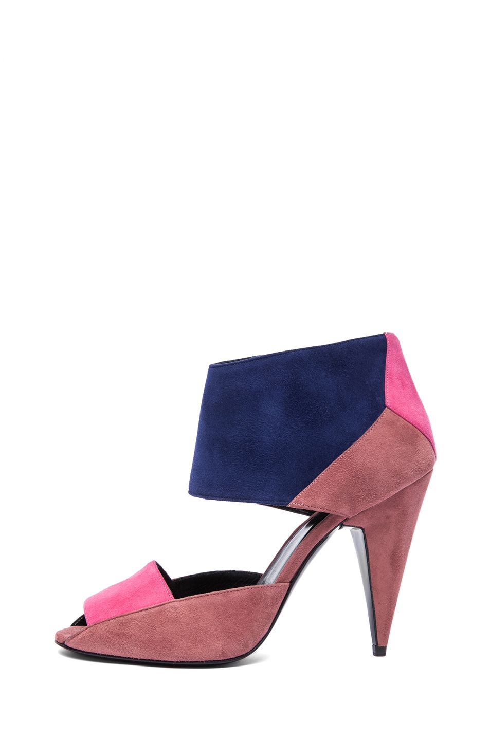 Image 1 of Pierre Hardy Suede Heels in Trico Pink
