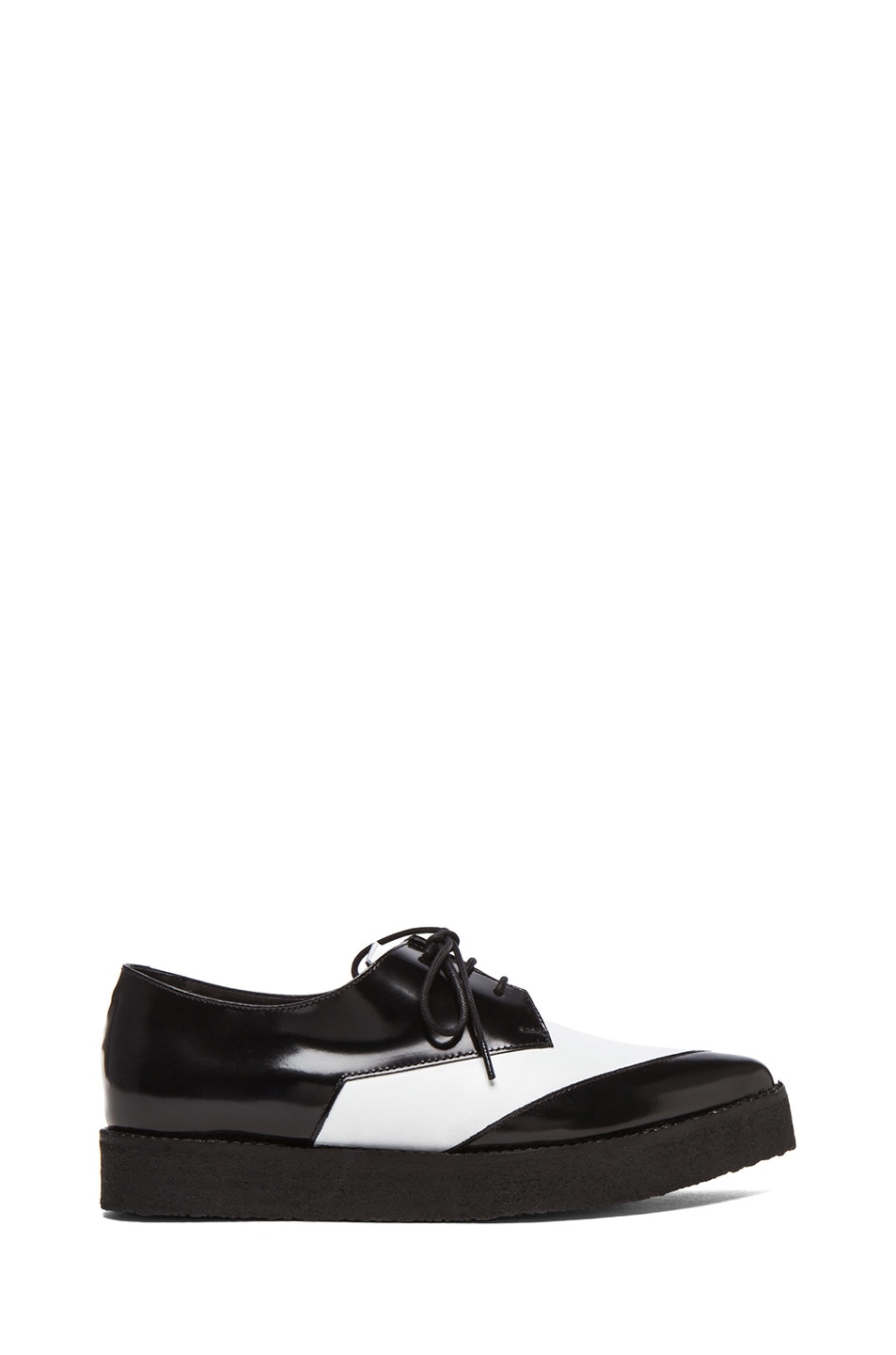Image 1 of Pierre Hardy Lace Up Leather Dress Shoes in Black & White
