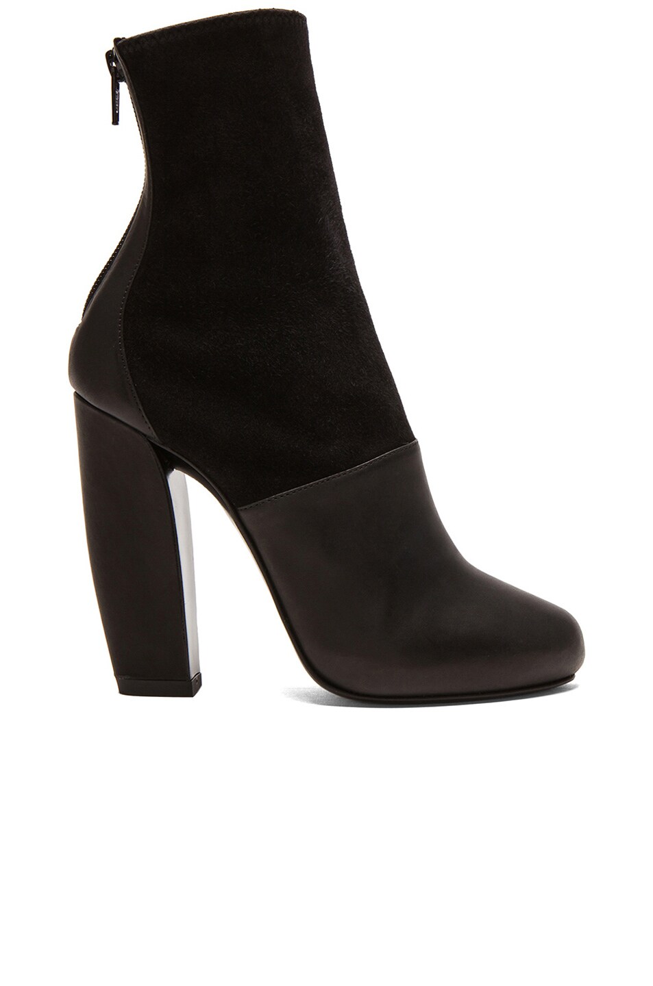 Image 1 of Pierre Hardy Stretch Calfskin Leather & Suede Boots in Black