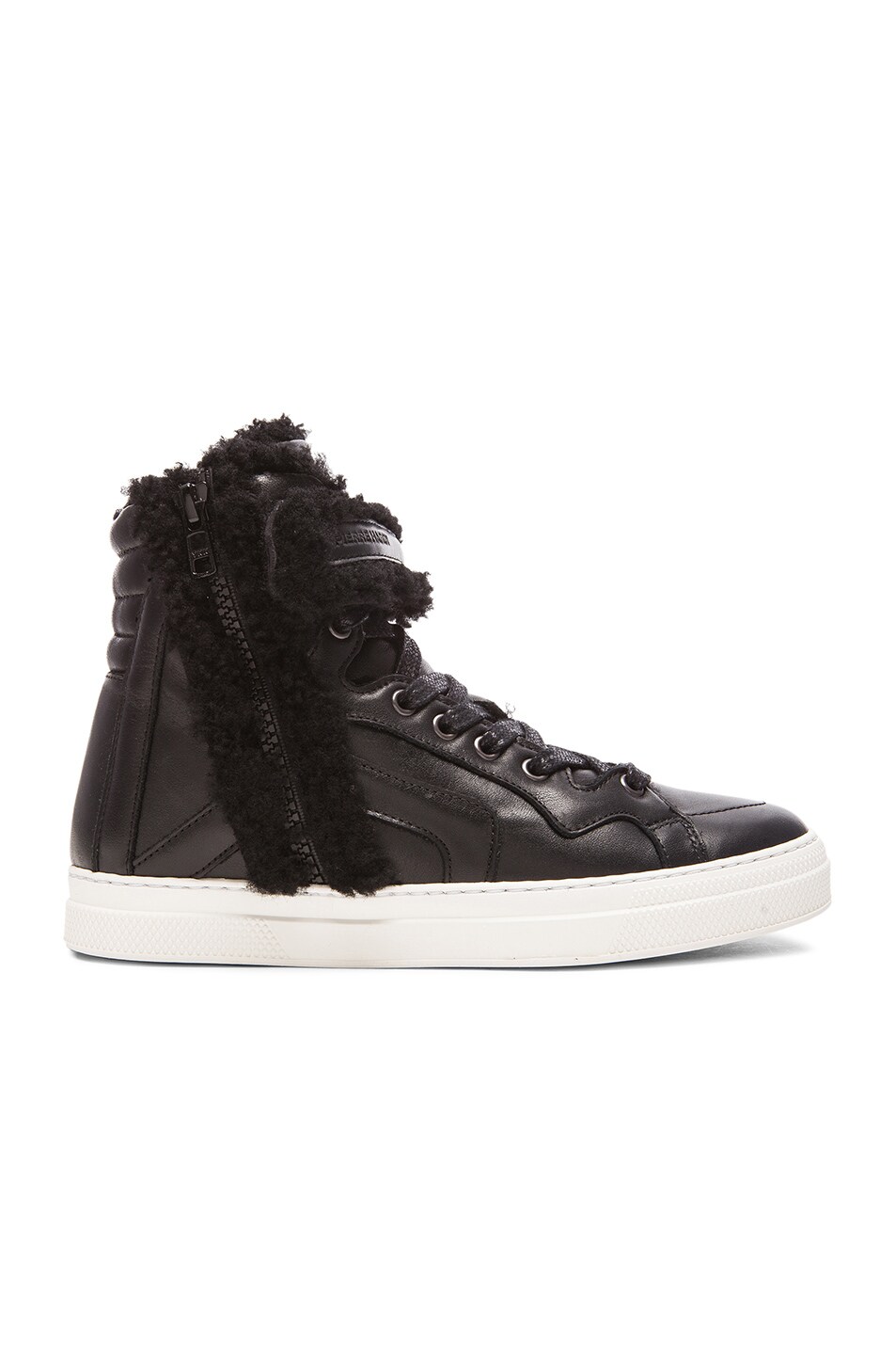 Image 1 of Pierre Hardy Les Baskets Nappa & Shearling Sneakers in Black