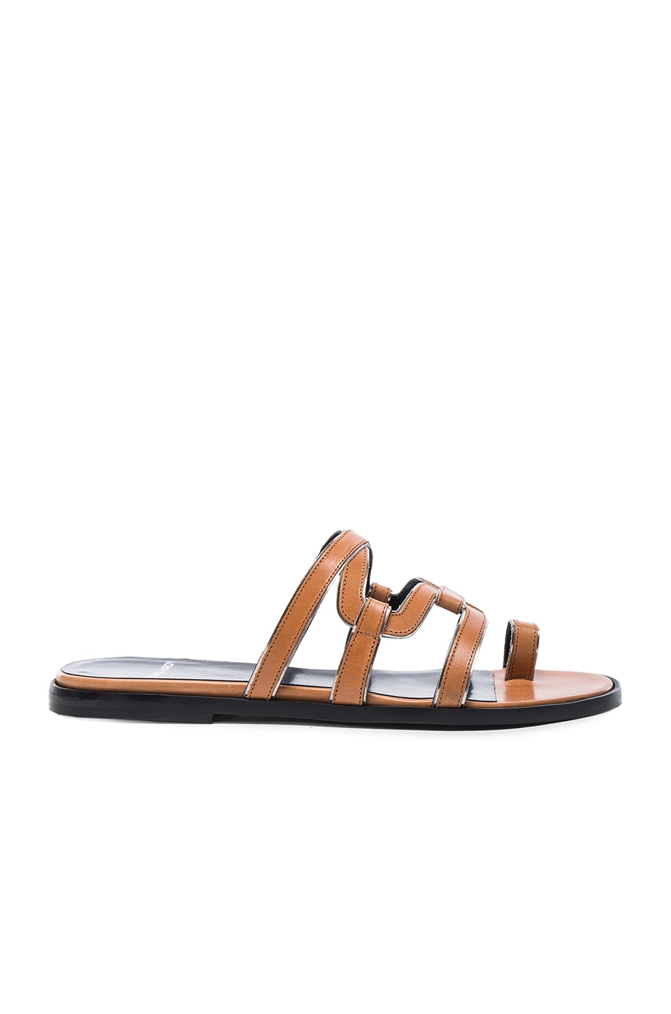 Image 1 of Pierre Hardy Leather Kaliste Sandals in Tan & Gold