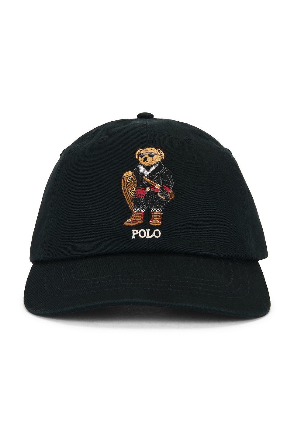 Polo Ralph Lauren Classic Twill Novelty Holiday Bear Sport Cap In Black