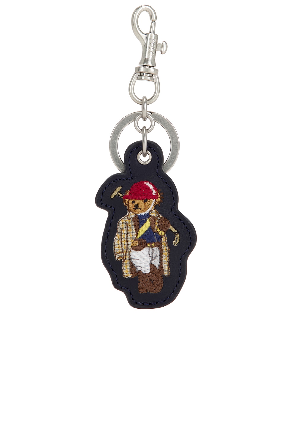 Polo Ralph Lauren Leather Novelty Bear Keyfob in Navy