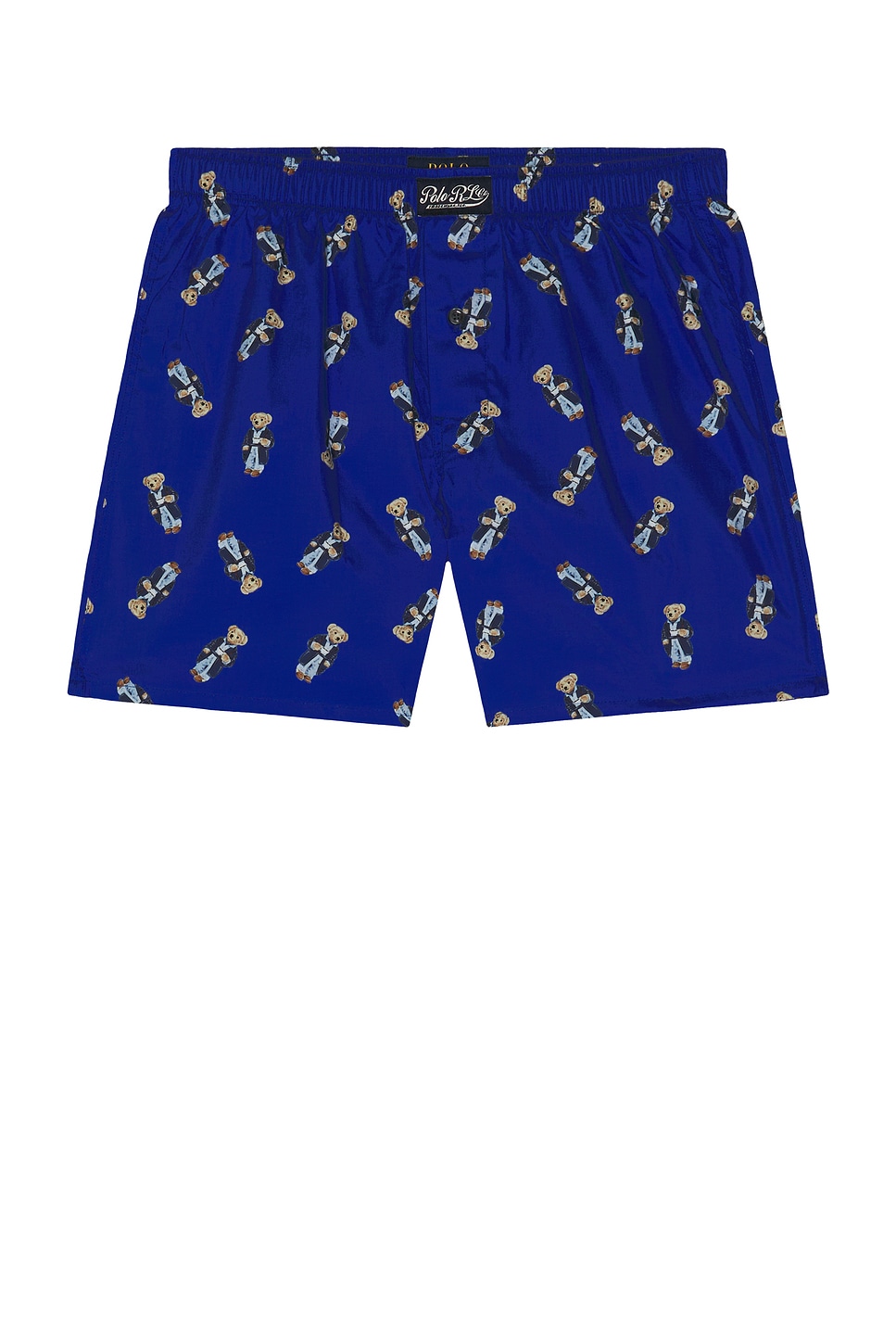 Polo Ralph Lauren Woven Boxer With Bear Print In Animal Print