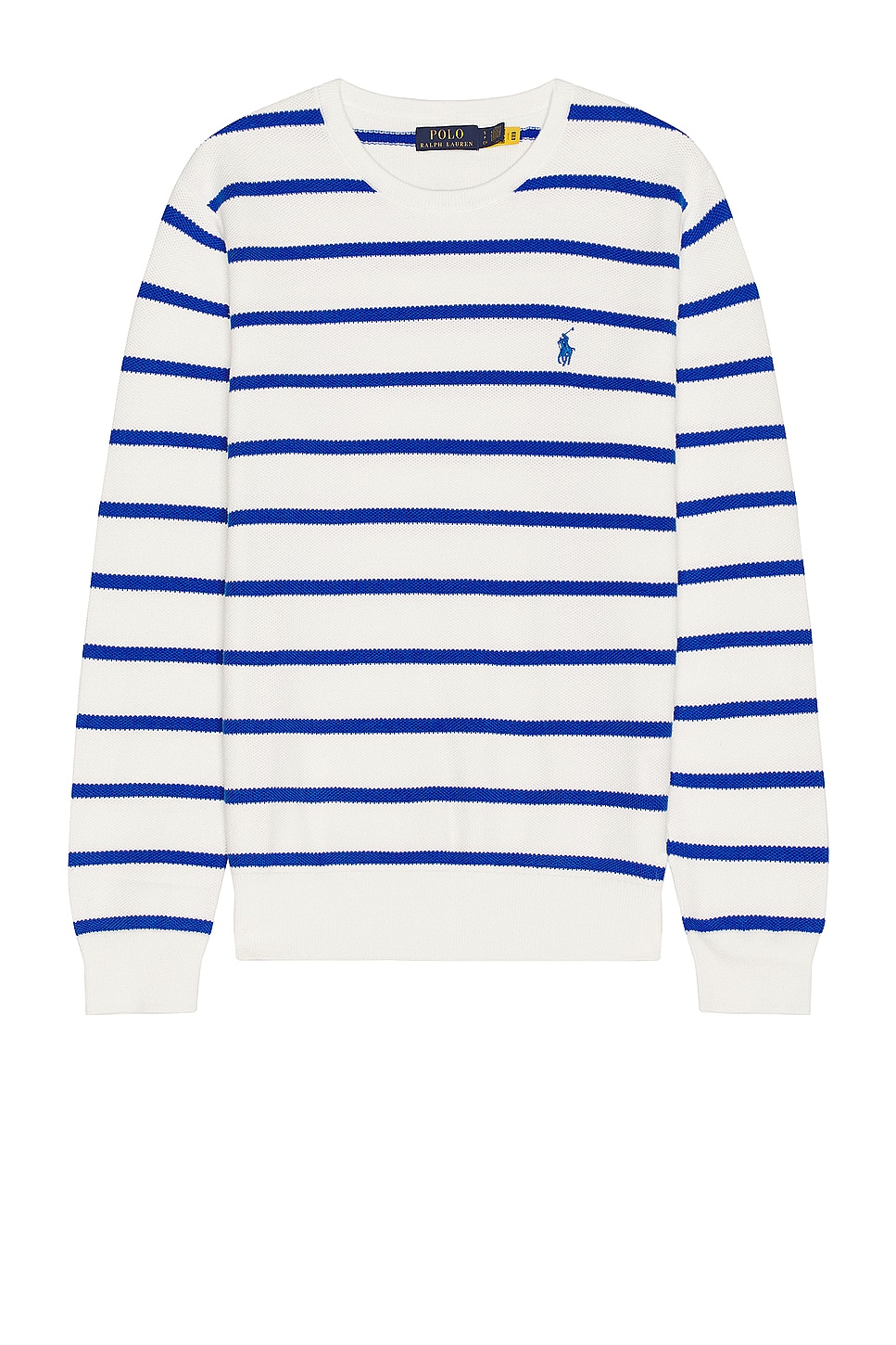 Image 1 of Polo Ralph Lauren Textured Sweater in Deckwash White Combo