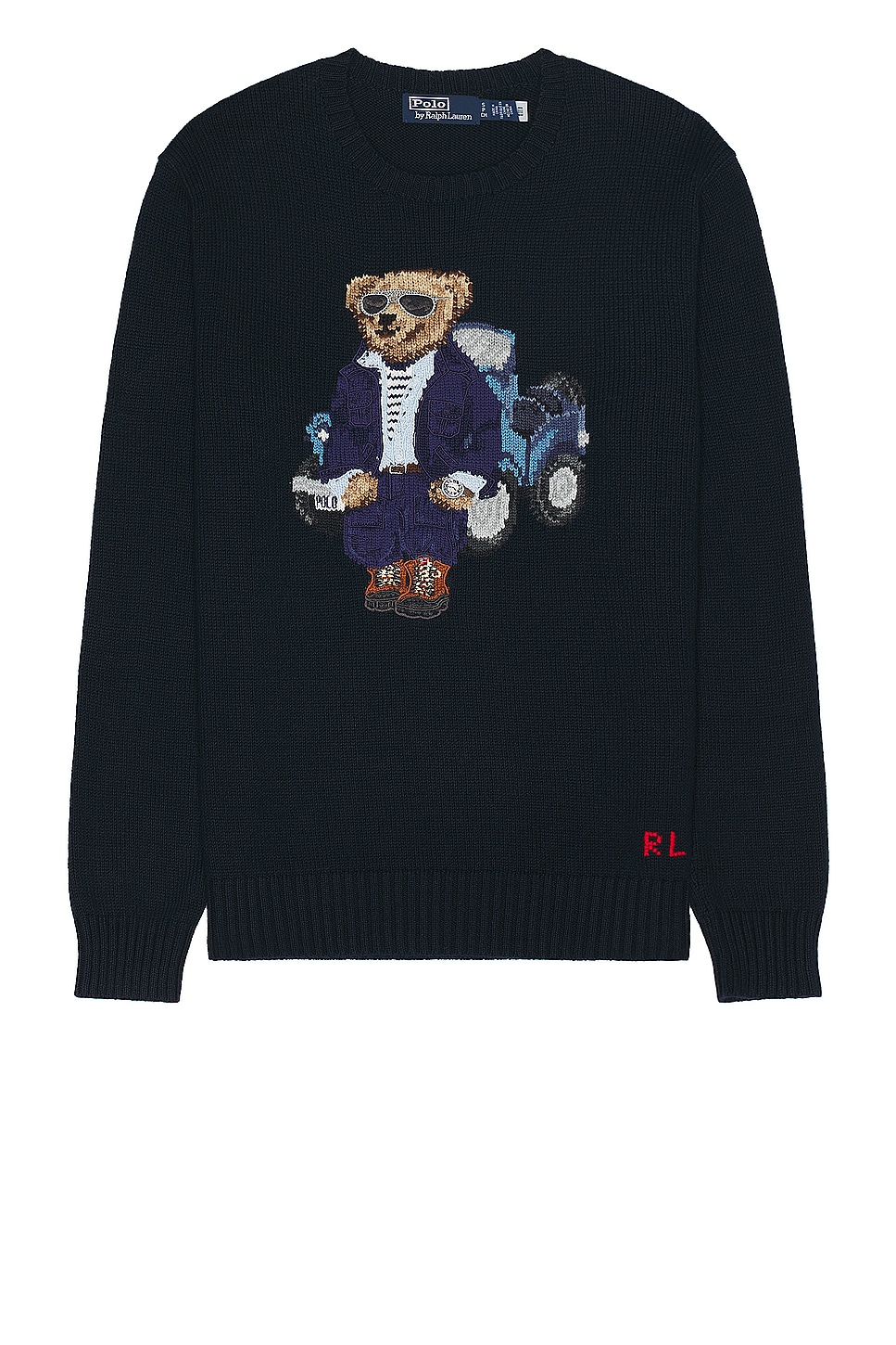 Image 1 of Polo Ralph Lauren Bear Sweater in Aviator Navy