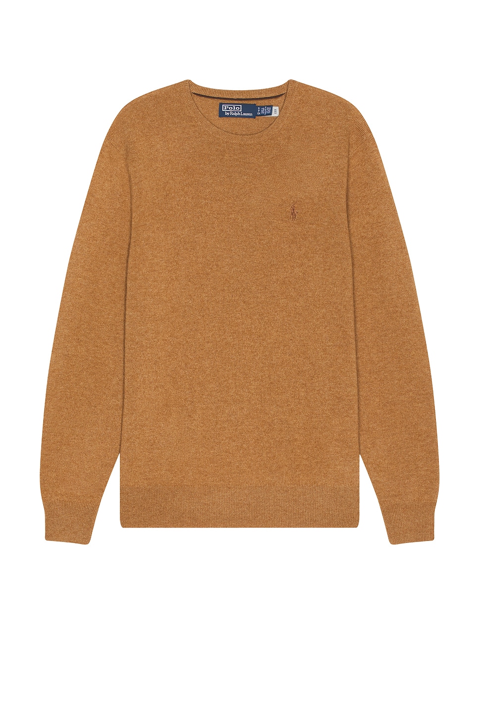 Image 1 of Polo Ralph Lauren Long Sleeve Pullover in Latte Brown Heather