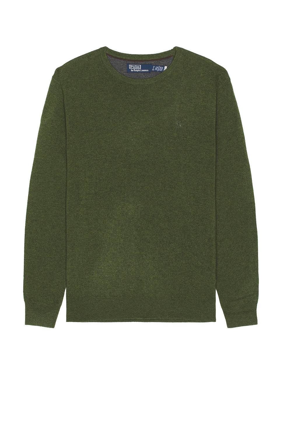 Image 1 of Polo Ralph Lauren Long Sleeve Pullover in Classic Olive Heather