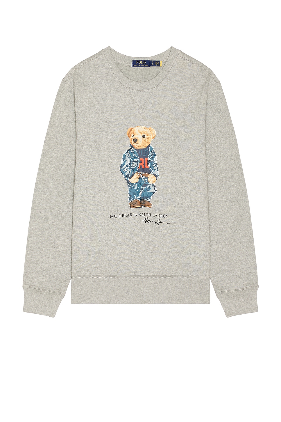 Shop Polo Ralph Lauren Bear Sweatshirt In F24 Andover Heather Bear