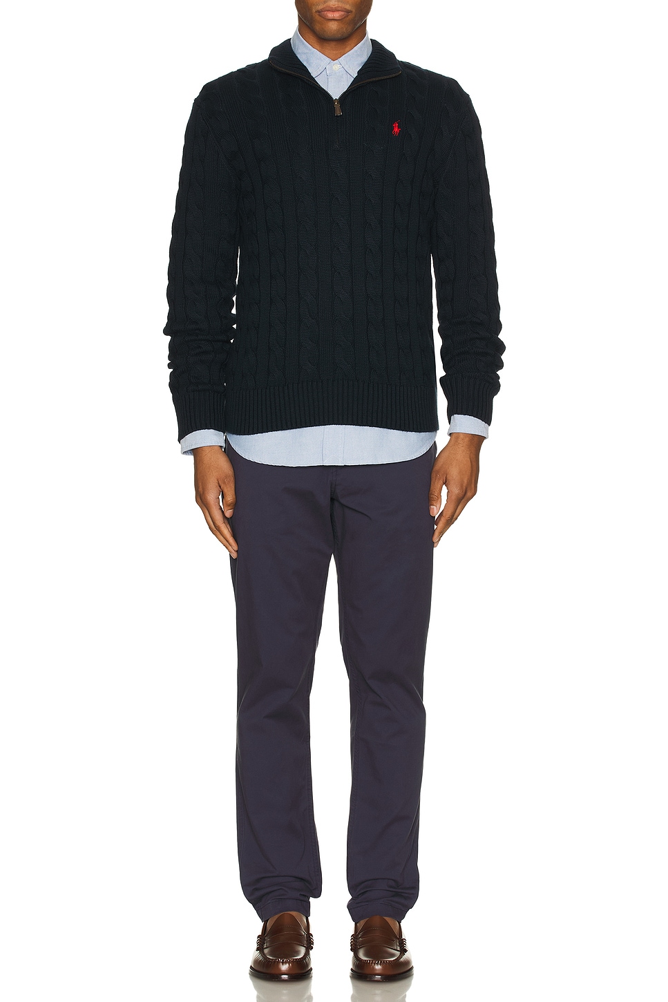 Image 1 of Polo Ralph Lauren Long Sleeve Pullover in Hunter Navy