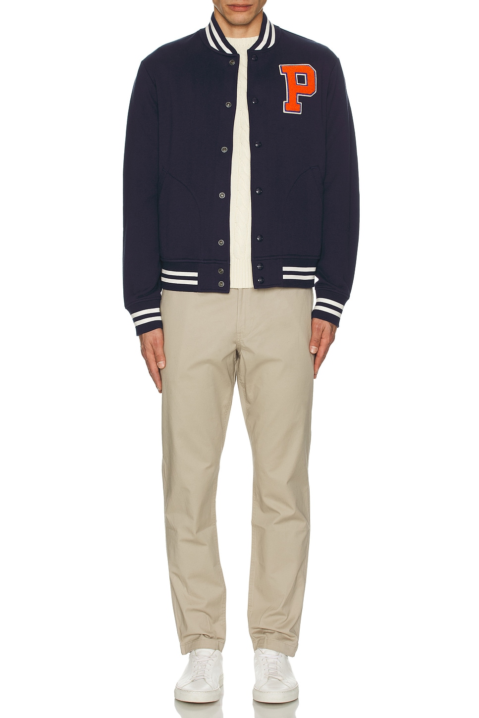 Image 1 of Polo Ralph Lauren Cable Knit Crewneck Sweater in Andover Cream
