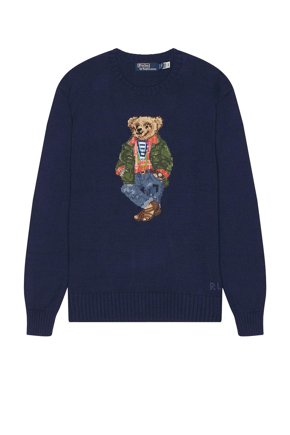 Bear Crewneck Sweater in Blue