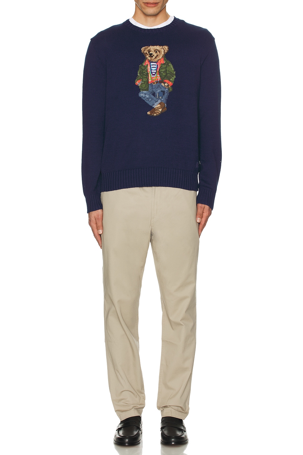 Image 1 of Polo Ralph Lauren Bear Crewneck Sweater in CR24 Freshwater Tahiti Bear