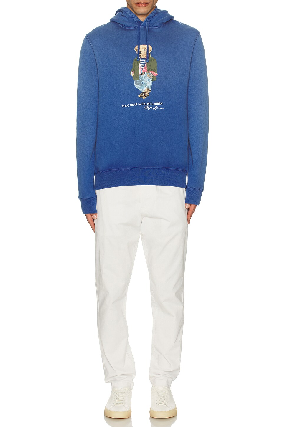 Image 1 of Polo Ralph Lauren Bear Hoodie in CR24 NW Iris Blue SW Explorer Bear