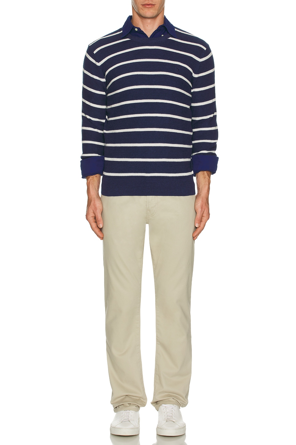Image 1 of Polo Ralph Lauren Crewneck Sweater in Navy Combo