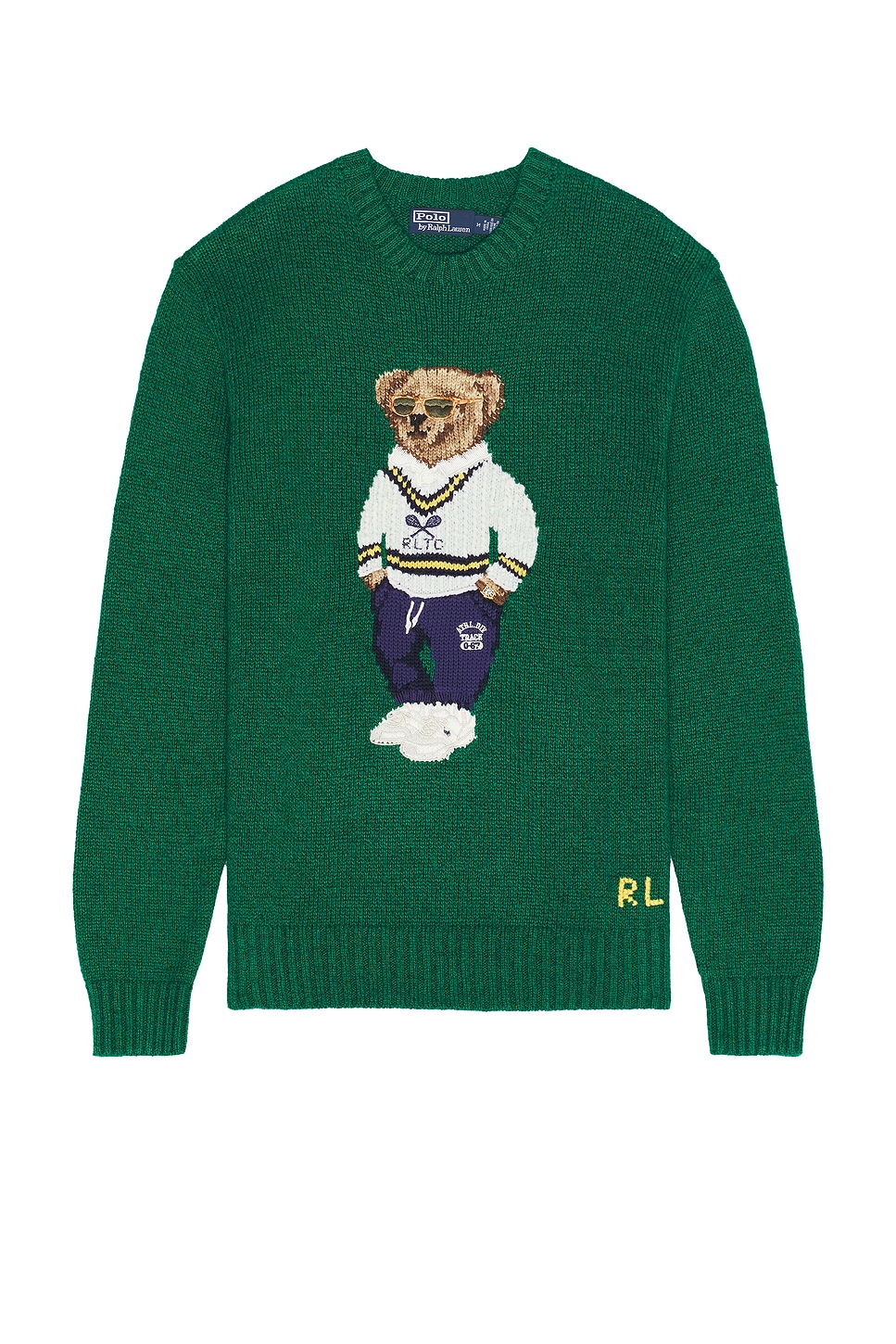 Heritage Icon Bear Crewneck Sweater in Green